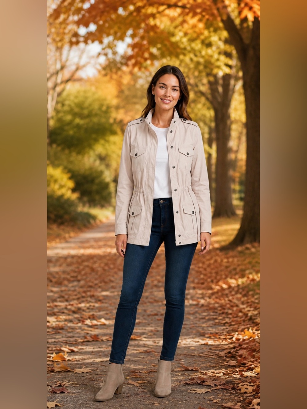 Ricki's Women's Beige Utility Anorak Jacket